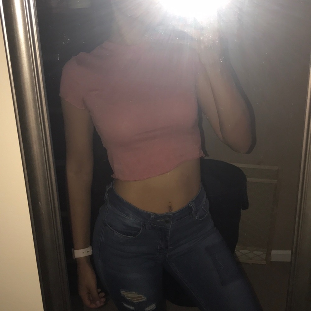 Pink crop top